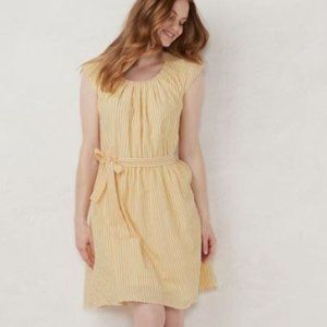 LC Lauren Conrad Cotton Boho Yellow Strip Dress